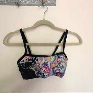 Marble Acid Wash Bra Top